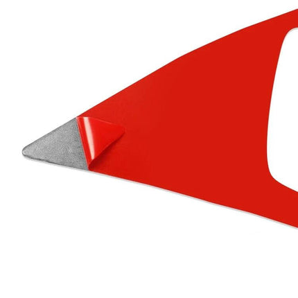 BMW Decorative Sticker for Left-Drive Car Panel - red ABS dashboard trim peelable corner shown