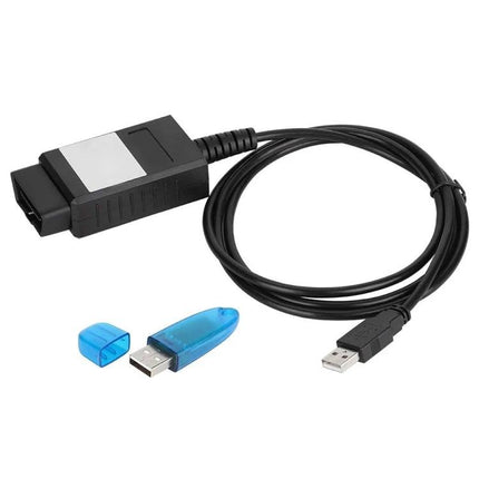 Essential Car Key Programmer for Ford, Nissan, and Renault Owners - OBD2 to USB cable and USB adapter for programming keys