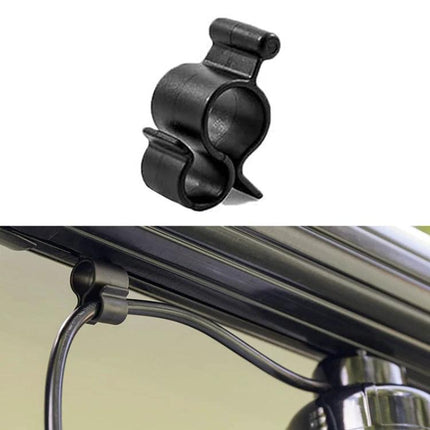 Convenient Hook for RV Awnings During Outdoor Camping Setup hanging rope lights from awning roller bar channel, easy slide-in accessory hook