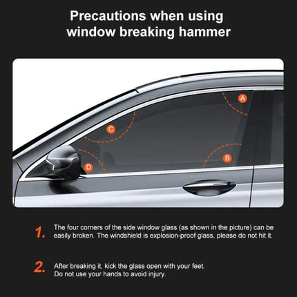 Multi-Functional Car Emergency Hammer for Safety Escapes