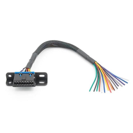 OBD Extension Cable for Everyday Car Maintenance Tasks - 16-pin extension cable with multi-colored wires for easy scanner access