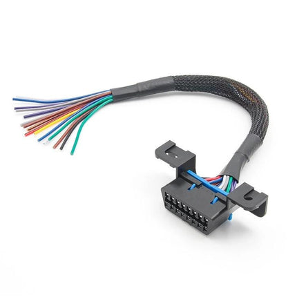 OBD Extension Cable for Everyday Car Maintenance Tasks - 16-pin adapter cable with braided sleeve and multicolor wires for easier diagnostics