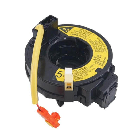 Toyota Wish Clock Spring Steering Wheel Replacement - black plastic OE-style clock spring with yellow wiring harness