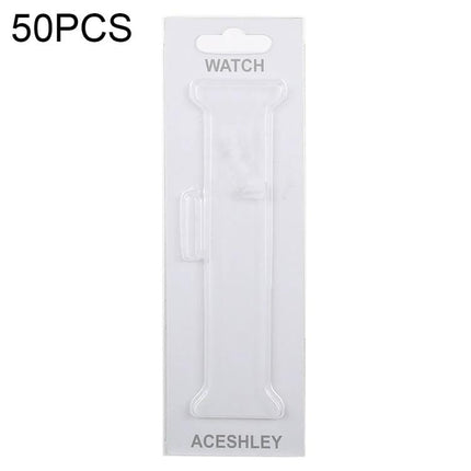 Rectangular Paper Packaging for 50 Smart Watch Bands - white retail display pack protecting and organizing smartwatch bands