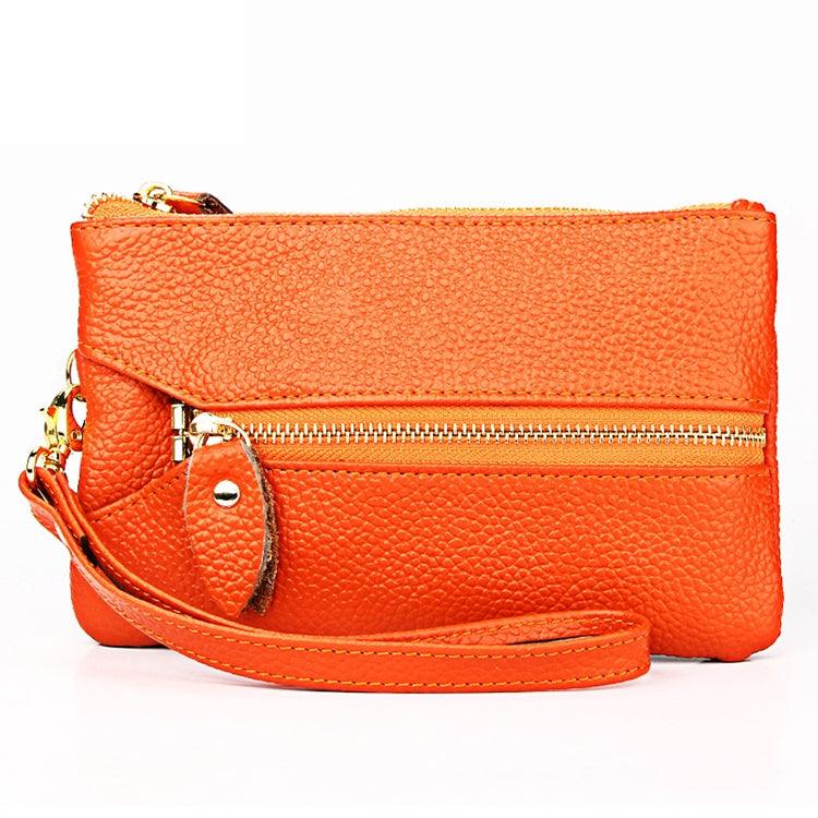 Elegant Litchi Texture Clutch Wallet for Women with Detachable Strap & 6 Key Rings