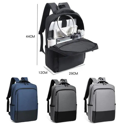 Oxford Laptop Backpack With Trolley Strap For Daily Commute