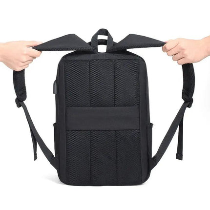 Oxford Laptop Backpack With Trolley Strap For Daily Commute