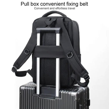 Oxford Laptop Backpack With Trolley Strap For Daily Commute