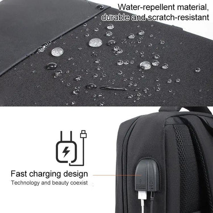 Oxford Laptop Backpack With Trolley Strap For Daily Commute