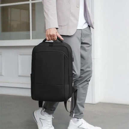 Oxford Laptop Backpack With Trolley Strap For Daily Commute