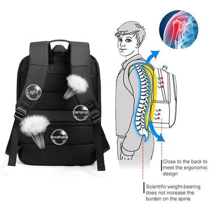 Oxford Laptop Backpack Water Resistant For Daily Commute