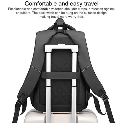 Oxford Laptop Bag Backpack With Trolley Strap For Daily Commute