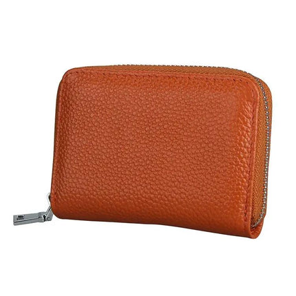 Antimagnetic RFID Card Holder Wallet With Litchi Leather | Syndmart