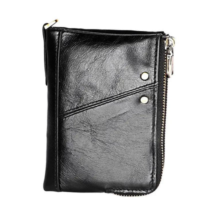 Antimagnetic RFID Leather Wallet for Men Crazy Horse Texture