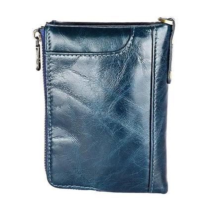 Antimagnetic RFID Leather Wallet for Men Crazy Horse Texture