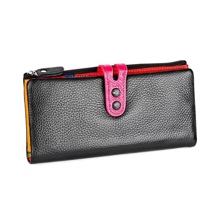 Stylish 3572 Litchi Texture Leather Zipper Lady Wallet Purse