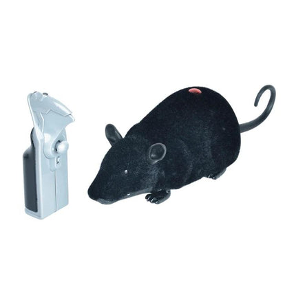 Realistic RC Mouse Toy for Everyday Family Entertainment - black remote control mouse toy on white background