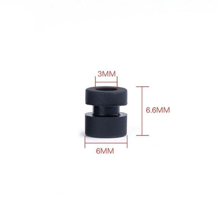iFlight M3 Shock-Absorbing Rubber Balls for FPV Drone Flight Controls – black rubber dampener 6mm x 6.6mm with 3mm center hole