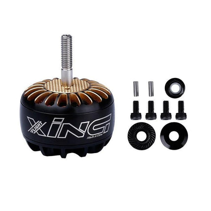 iFlight XING Series Motor for X-Class FPV Racing Drones – 660KV black/gold motor with mounting hardware