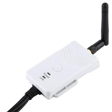 Wireless WiFi Video Transmitter for Vehicle Surveillance white compact transmitter with antenna streaming rear camera to mobile devices