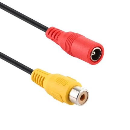Wireless WiFi Video Transmitter for Vehicle Surveillance - red power and yellow RCA AV adapter cable for camera connection