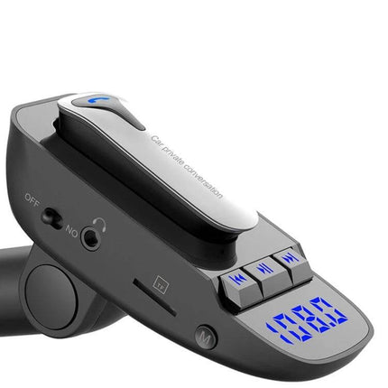 ER9 2-In-1 Car Kit Bluetooth Hands-Free With Dual USB Charger - dashboard Bluetooth FM transmitter with dual USB charging and TF playback