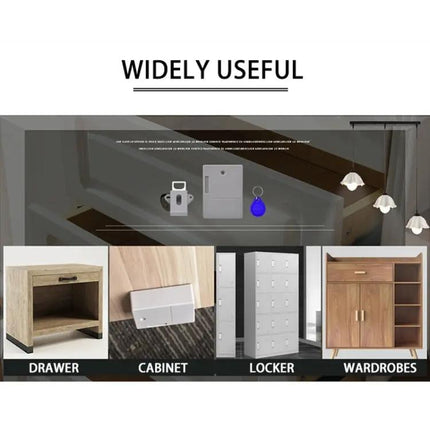 Abs Magnetic Card Induction Lock For Double Opening Cabinet Doors