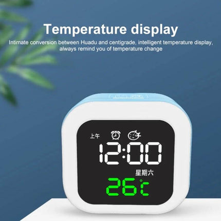 USB Home Smart Clock With Night Light For Bedroom Use showing digital time and 26°C temperature display on bedside alarm clock