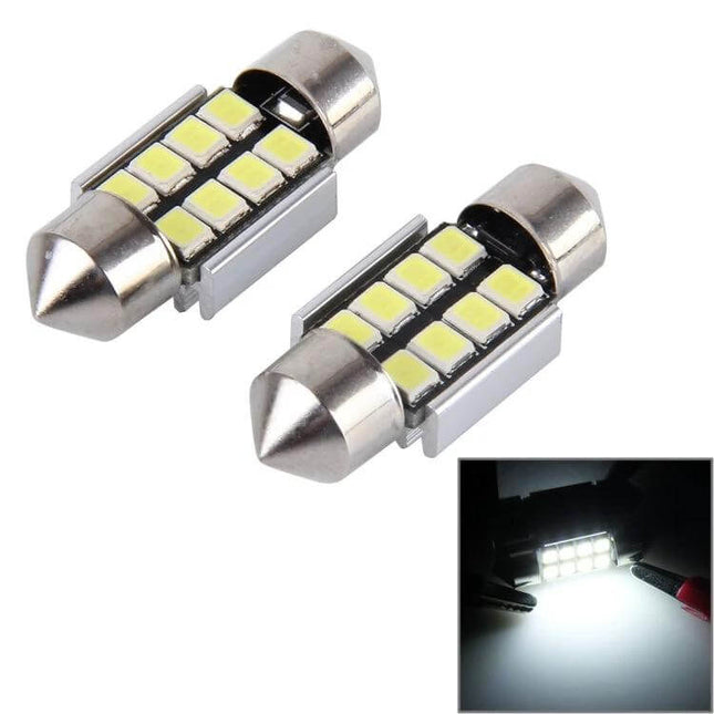 Festoon LED Car Reading Lamps 31mm White 3W 300LM 2 Pack - pair of aluminum alloy LED interior bulbs for dome, map, door lights