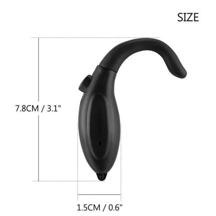Anti-Drowsiness Ear Hook Alarm for Safe Long-Distance Driving - black fish ear hook with size dimensions 7.8cm x 1.5cm