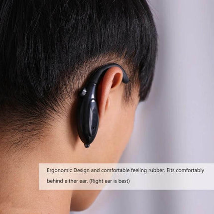 Anti-Drowsiness Ear Hook Alarm for Safe Long-Distance Driving shown worn behind ear with ergonomic fish hook design