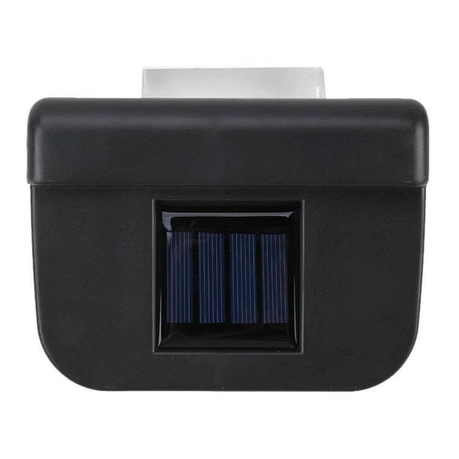 Solar Car Windshield Cooling Fan For Parked Cars Battery Free black solar vent fan clipped to car window, battery free cooling for parked cars