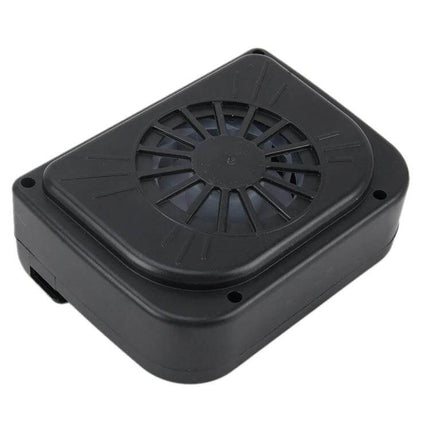 Solar Car Windshield Cooling Fan For Parked Cars Battery Free black compact solar vent fan clips to car window to expel hot air and reduce interior heat