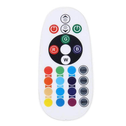 Colorful 36mm T10 Port Remote Control Car Dome Lamp With 6 LED Reading Light remote control shown with color buttons and mode keys