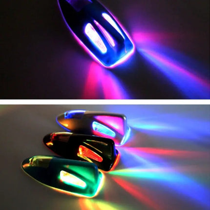 Solar Shark Fin Taillight Colorful for Safer Driving in Rain