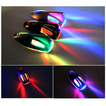 Solar Shark Fin Taillight Colorful for Safer Driving in Rain