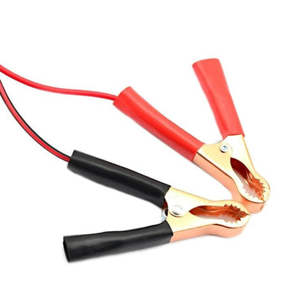 12-24V Battery Clip to Cigarette Lighter Adapter Cable Red Lead - red and black battery clips with insulated leads