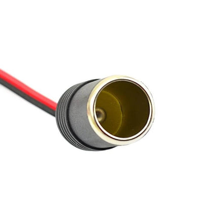 12-24V Battery Clip to Cigarette Lighter Adapter Cable Red Lead showing cigarette lighter socket end and red/black leads for direct battery power