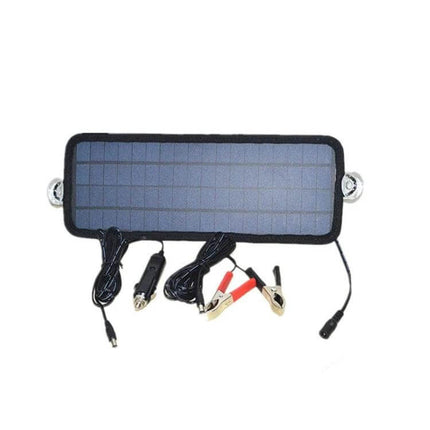 Portable Car Solar Battery Charger for 12V Vehicles compact panel with lighter plug and alligator clips for battery maintenance