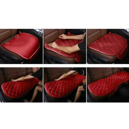 Cozy Plush Car Seat Cover Set for Autumn and Winter Comfort