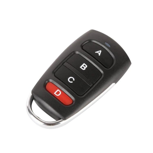 Industrial 4-Button Wireless Remote Control Transmitter black 4-button fob with A B C D keys for industrial gate and machinery control