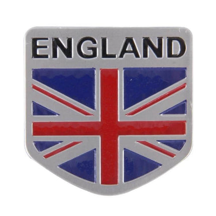 England Flag Style Metal Car Sticker for Vehicle Decoration - metal England flag car emblem for bumper or door personalization