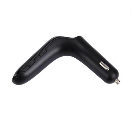 Bluetooth Car Charger With Digital Display For Mobile Phone - compact black in-car charger with built-in display, Bluetooth hands-free and fast charging