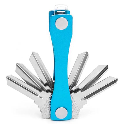 Blue Portable Metal Key Storage Clip For Everyday Use