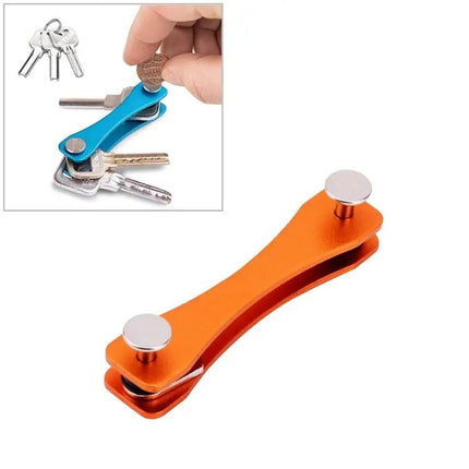 Blue Portable Metal Key Storage Clip For Everyday Use