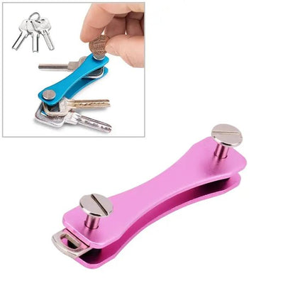 Blue Portable Metal Key Storage Clip For Everyday Use