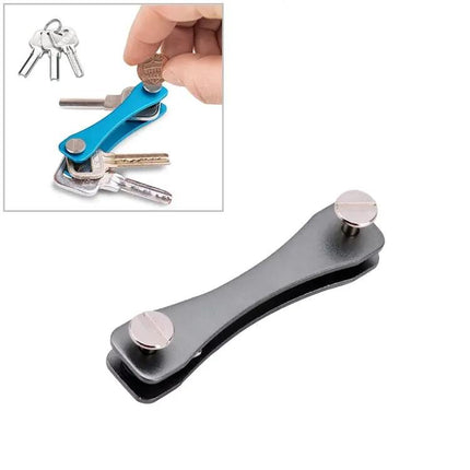 Blue Portable Metal Key Storage Clip For Everyday Use