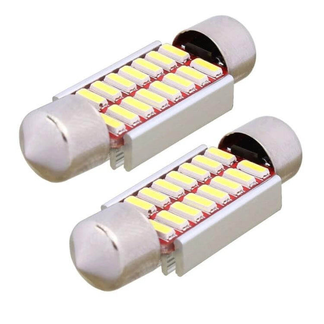 2 Pack License Plate Lights 36mm for Cars Set of 2 - aluminum housing LED license plate lights, CAN bus compatible, set of 2