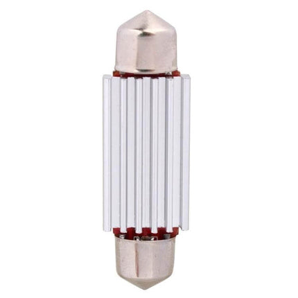 41mm License Plate Lights, 2 Pack White LED Car Bulbs - single 41mm aluminum alloy LED dome bulb for clear license plate illumination