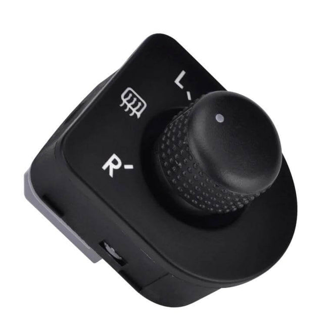 Rear Mirror Switch Adjustment Knob For Volkswagen Cars - black direct-fit replacement mirror control knob with L/R and defrost icons